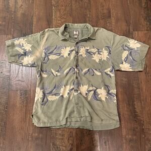Vintage Tommy Bahama Hawaiian Button Down Shirt Men’s XL Silk Short Sleeve